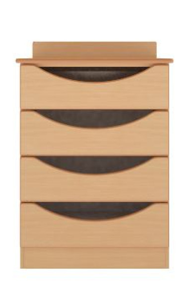 Dementia 4 Drawer Narrow Chest In Beech (24" Wide)