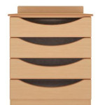 Dementia 4 Drawer Wide Chest In Beech