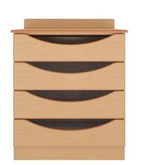 Dementia 4 Drawer Wide Chest In Beech