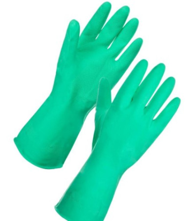 Medium GREEN Marigold Gloves