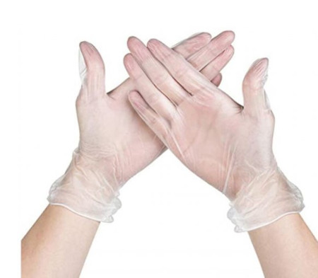 Small CLEAR Vinyl Gloves