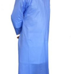 Blue CPE Gown with Sleeves and Thumb Loops
