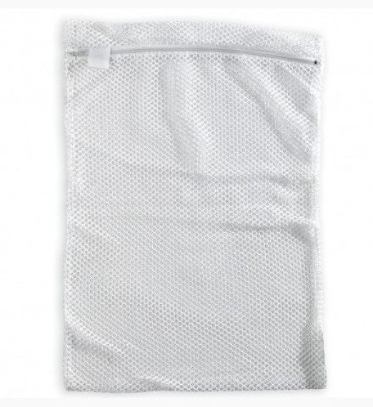 Zip Closure White Laundry Bag 46x64cm