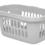 White Plastic Laundry Basket