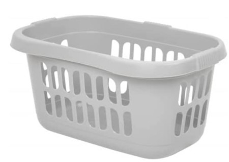 White Plastic Laundry Basket