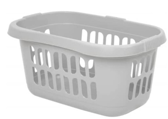 White Plastic Laundry Basket