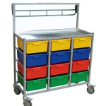 12 Tray 4x3 Karri-Cart with Hanging Rail