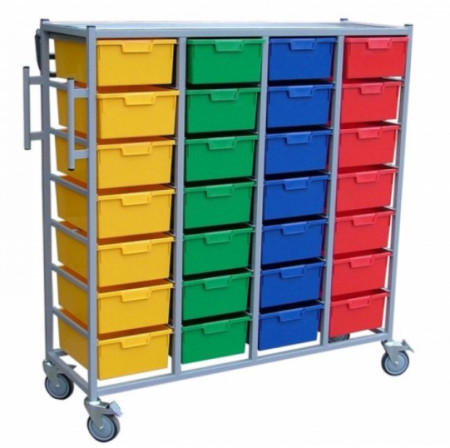 28 Tray 7x4 Karri-Cart with Hanging Rail