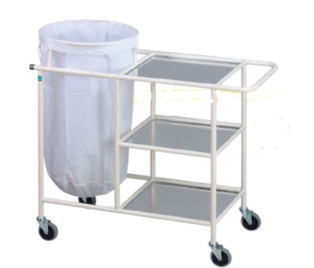 3 Shelf Linen Trolley With Linen Bag