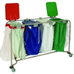 Medi Cart Linen Trolley Quadruple red,green,blue,white