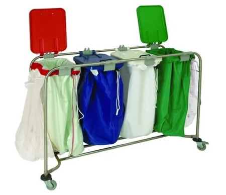 Medi Cart Linen Trolley Quadruple red,green,blue,white