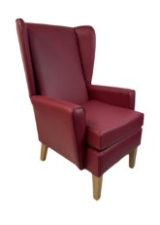 Paragon High Back Chair in Panaz Cadet Zest Cherry
