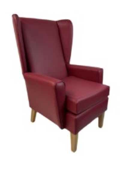 Paragon High Back Chair in Panaz Cadet Zest Cherry