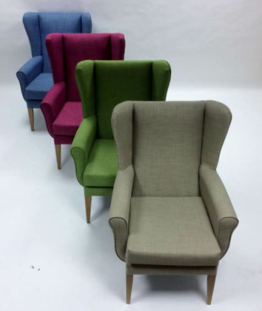 Quantum Lounge Chair In Agua Denim (Blue)