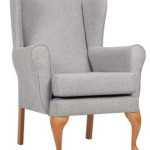 Queen Anne Fireside Chair in Stone(Grey)