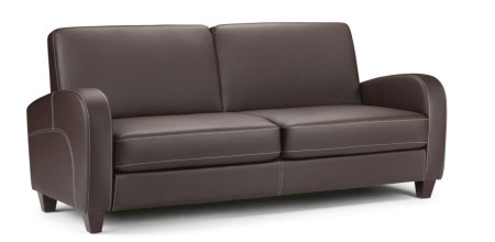 Viano 3 Seater Sofa in Chestnut Brown Faux Leather
