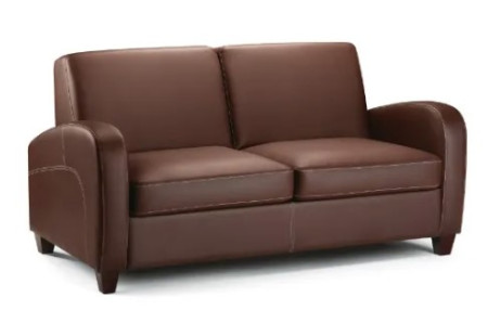 Viano Sofabed in Chestnut Brown Faux Leather