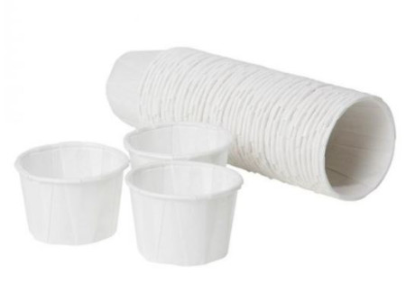 Waxed Paper Medicine Measure Pots