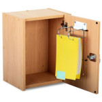 Medicine Cabinet with Lock Beech