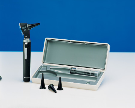Optima Mini Pocket Otoscope with Case & Spare Xenon bulb