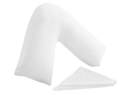 Pillowcase - V-Shaped F/R Sleep-Knit (White)