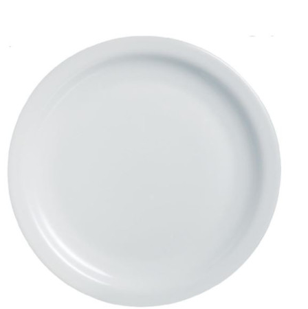 7" Narrow Rim Porcelain Plates