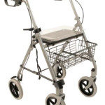 4 Wheeled Road Rollator with brakes
