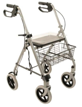 4 Wheeled Road Rollator with brakes