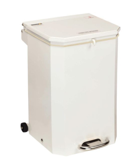 Sack Holder (Bin) F/R - 50Ltr Yellow Lid (Pedal & Hand Open)