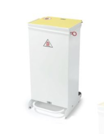 Free Standing Sack Holder H/F Enclosed - 50L - White Premium