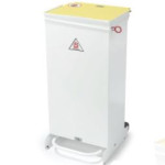 Free Standing Sack Holder H/F Enclosed - 50L - White - S/C