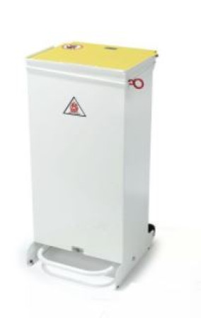Free Standing Sack Holder 70L Pedal & Hand Operated - White