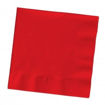 Serviettes - Red - 2 Ply