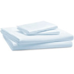 Polycotton Flat Sheet - Single Light Blue