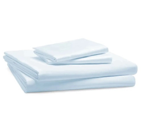 Polycotton Flat Sheet - Single Light Blue