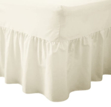 Poly Cotton Cream Valance Sheet