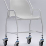 Adjustable Height Shower Chair With Detachble Arms & Brakes