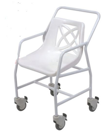 Fixed Height Shower Chair with 4 Braked Castors