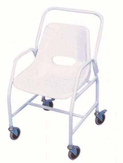 Fixed Height Shower Chair with Detachable Arms & Brakes