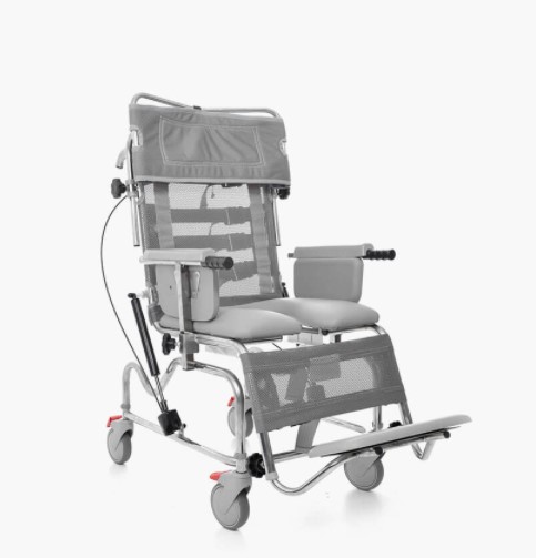 Adult Tilt in Space Shower Chair with Mesh Seat & Back