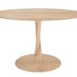 Circular Table 41" - Std Top Natural Wood - Pedestal Base