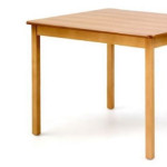 Square Dining Table 41" with HPL Top - Natural Finish