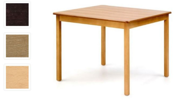 Square Dining Table 41" with HPL Top - Natural Finish