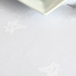 Alpha Ivyleaf Table Cloth 54 x 70" in White