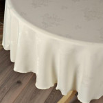 Table Cloth Circular Cream 62" Rose Design