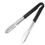 Hygiplas Colour Coded Black Serving Tongs 300mm