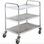 Service Trolley with Aluminium Shelves