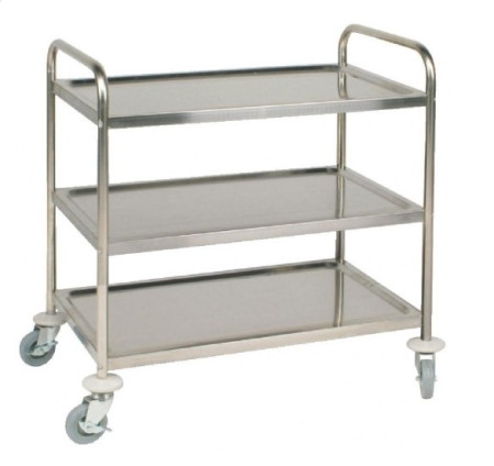 3 Shelf S/S Large Clearing Trolley