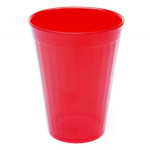 Tumbler Polycarbonate Fluted Translucent Red - 200ml