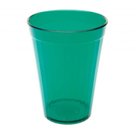 Tumbler Polycarbonate Fluted Translucent Green - 200ml
